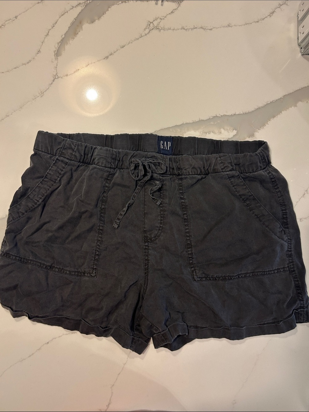 GAP Women's Charcoal Drawstring Utility Shorts